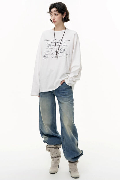 Cotton Printed Long Sleeve T-Shirt