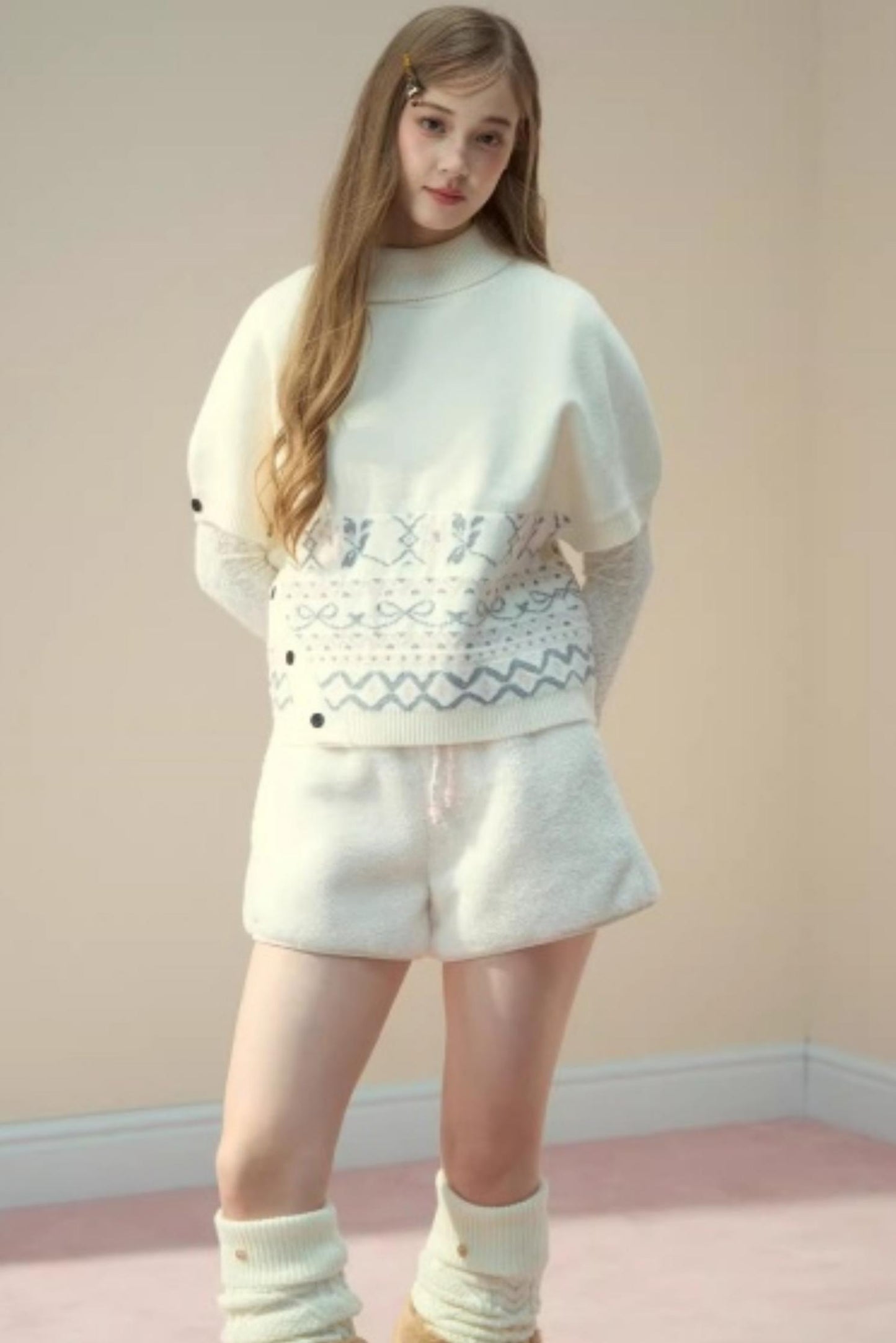 Fur Suede Versatile Lambwool Shorts