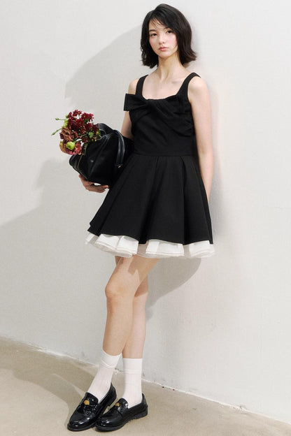 Sunset Bow Puffy Dress