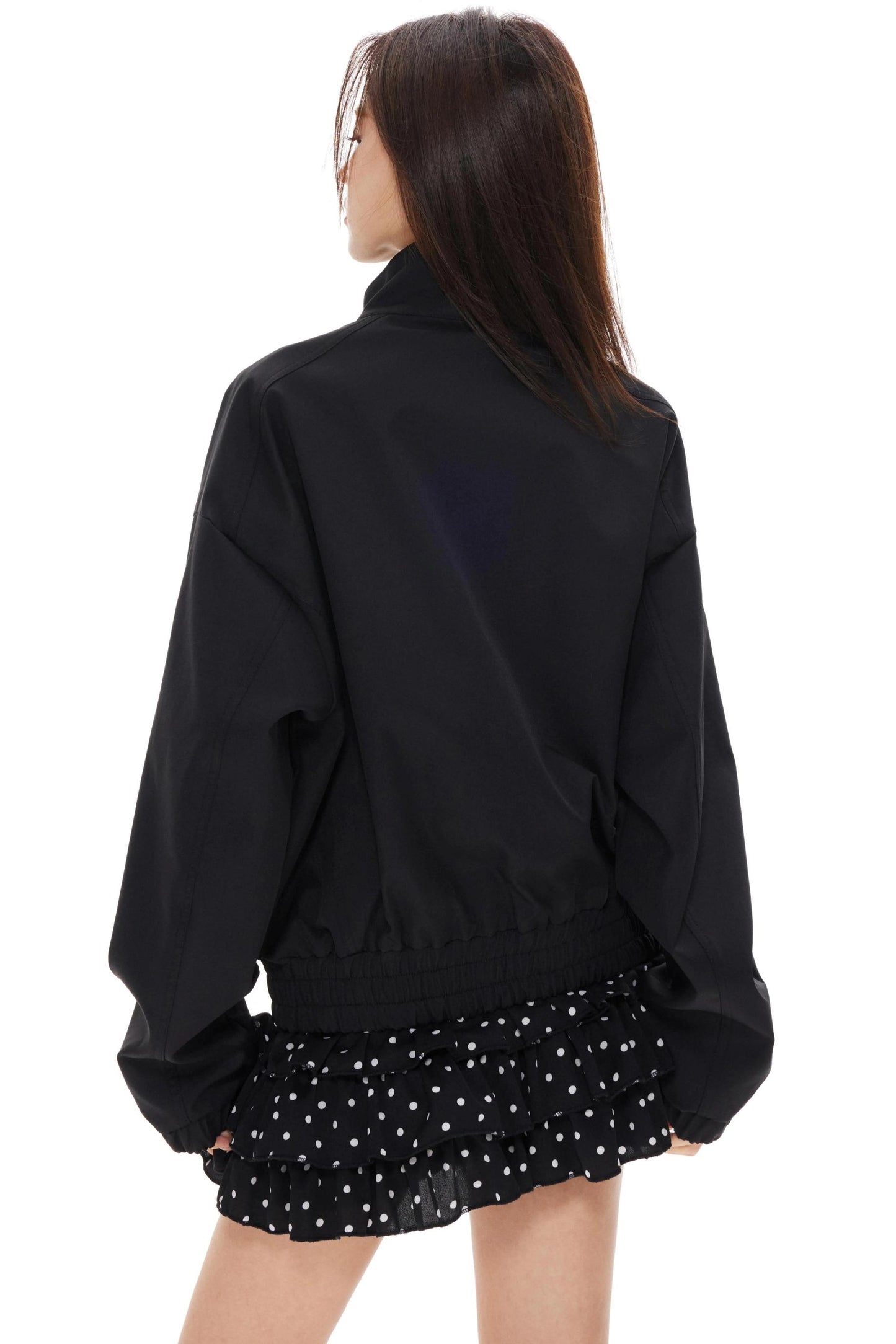 Polka Dot Stand-Up Jacket
