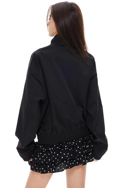Polka Dot Stand-Up Jacket