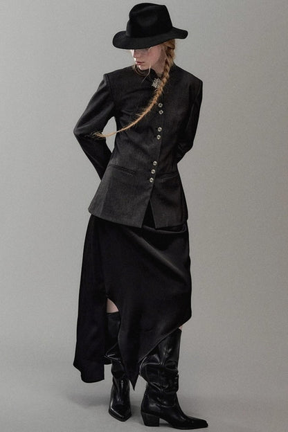 Shoulder Cut Moon Marks Blazer