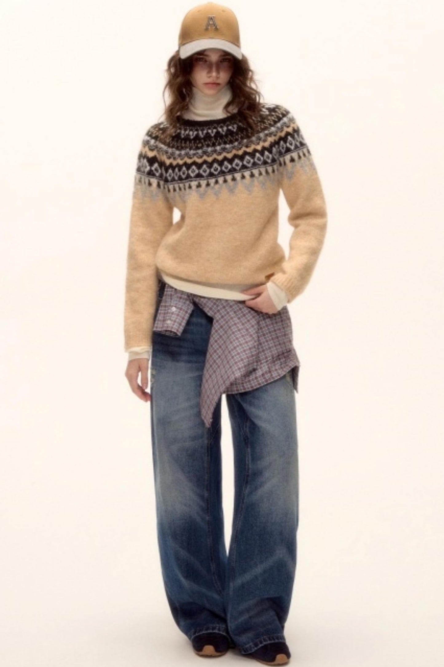 Wool Blend Fair Isle Sweater
