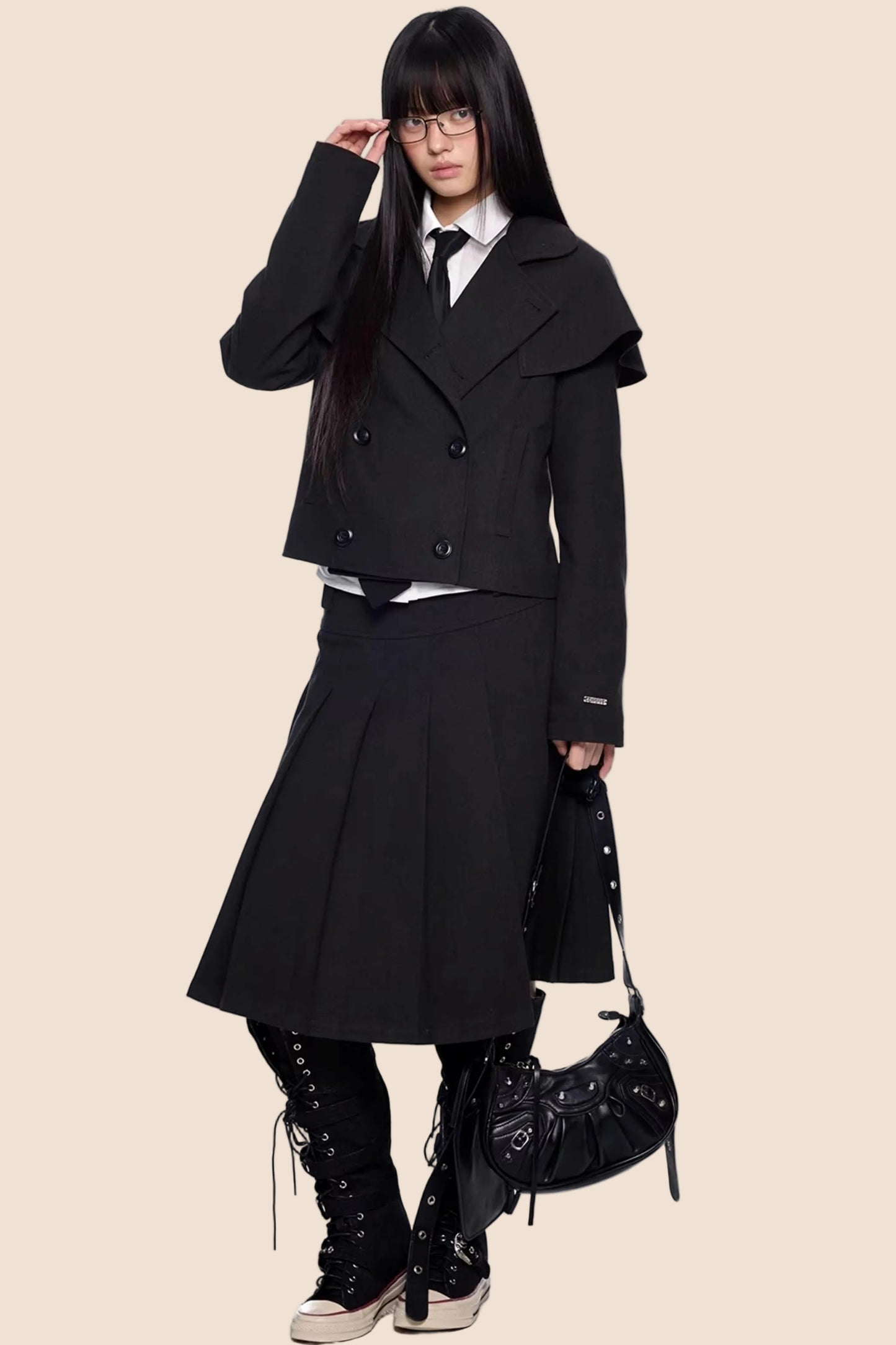 Doppelreihiger Cape-Mantel