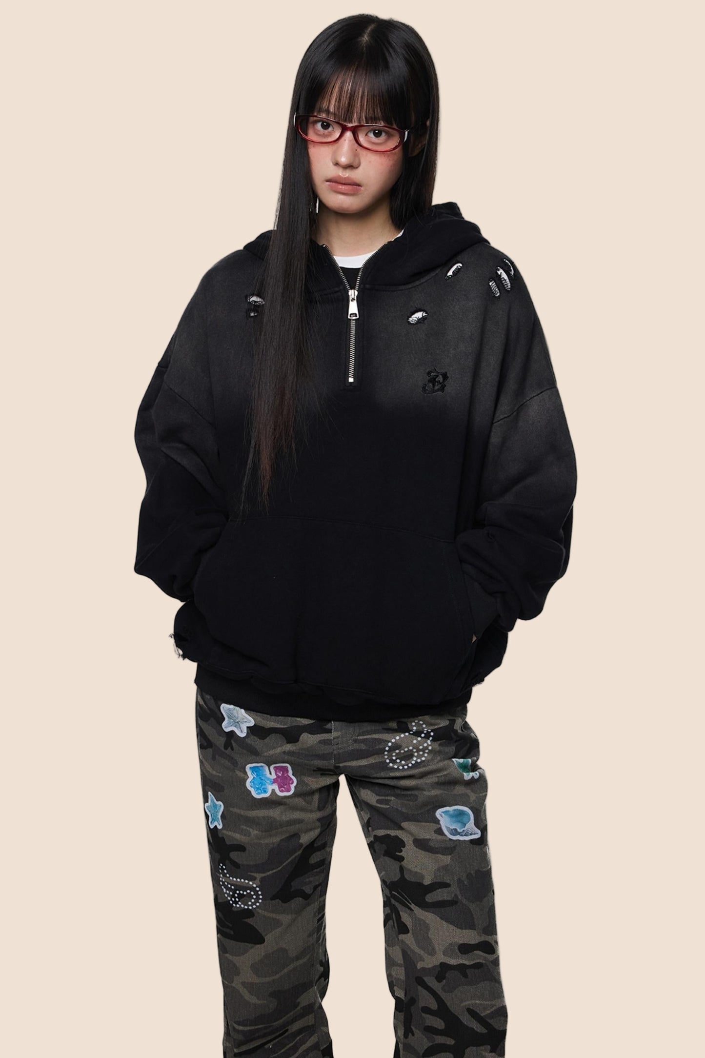 Vintage Distressed Sweat Jacket