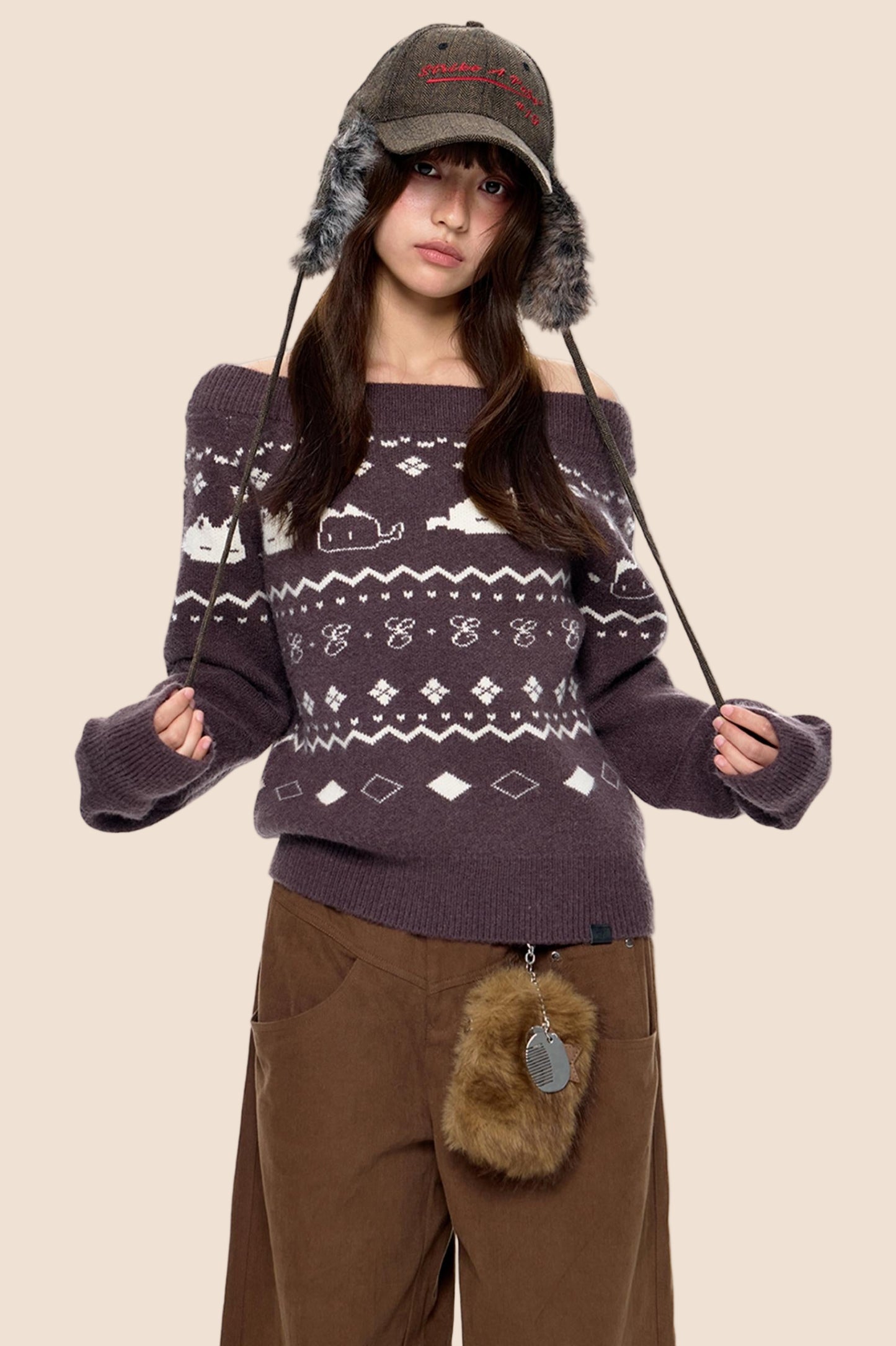 Fair Island Print Knit Sweater