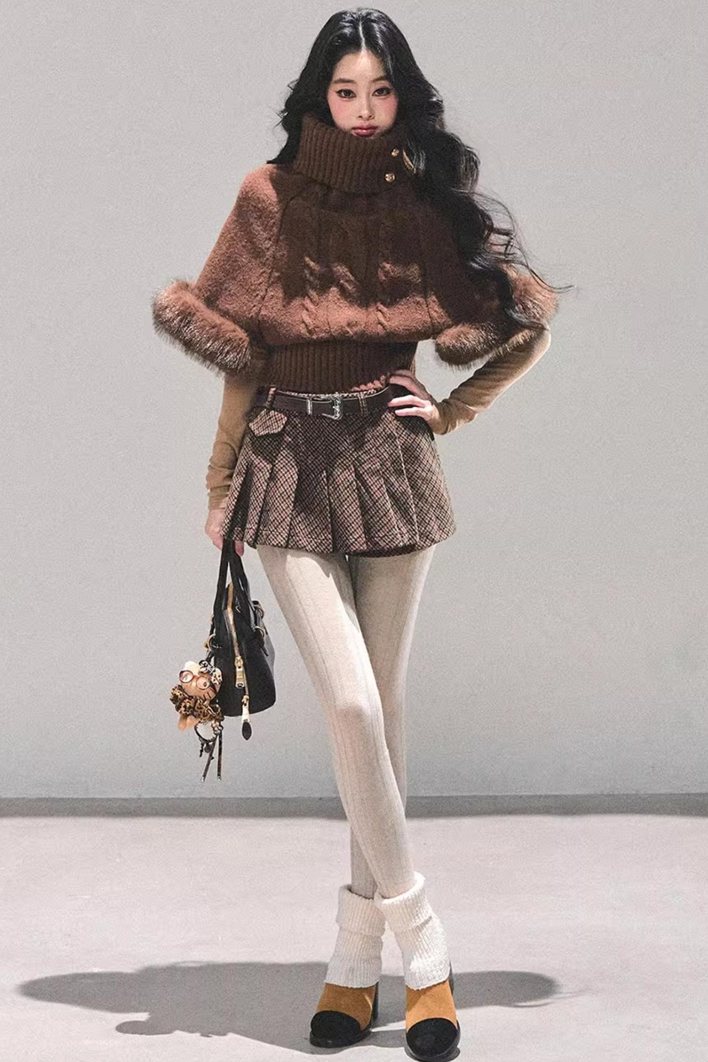 Korean Mohair Turtleneck Sweater