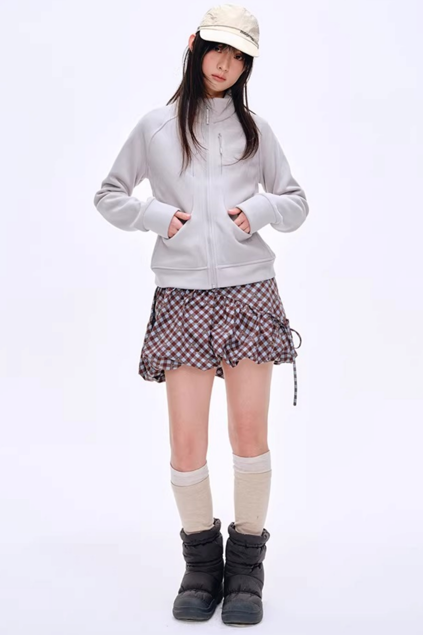 High-Gloss Two-Tone Slouch Socks