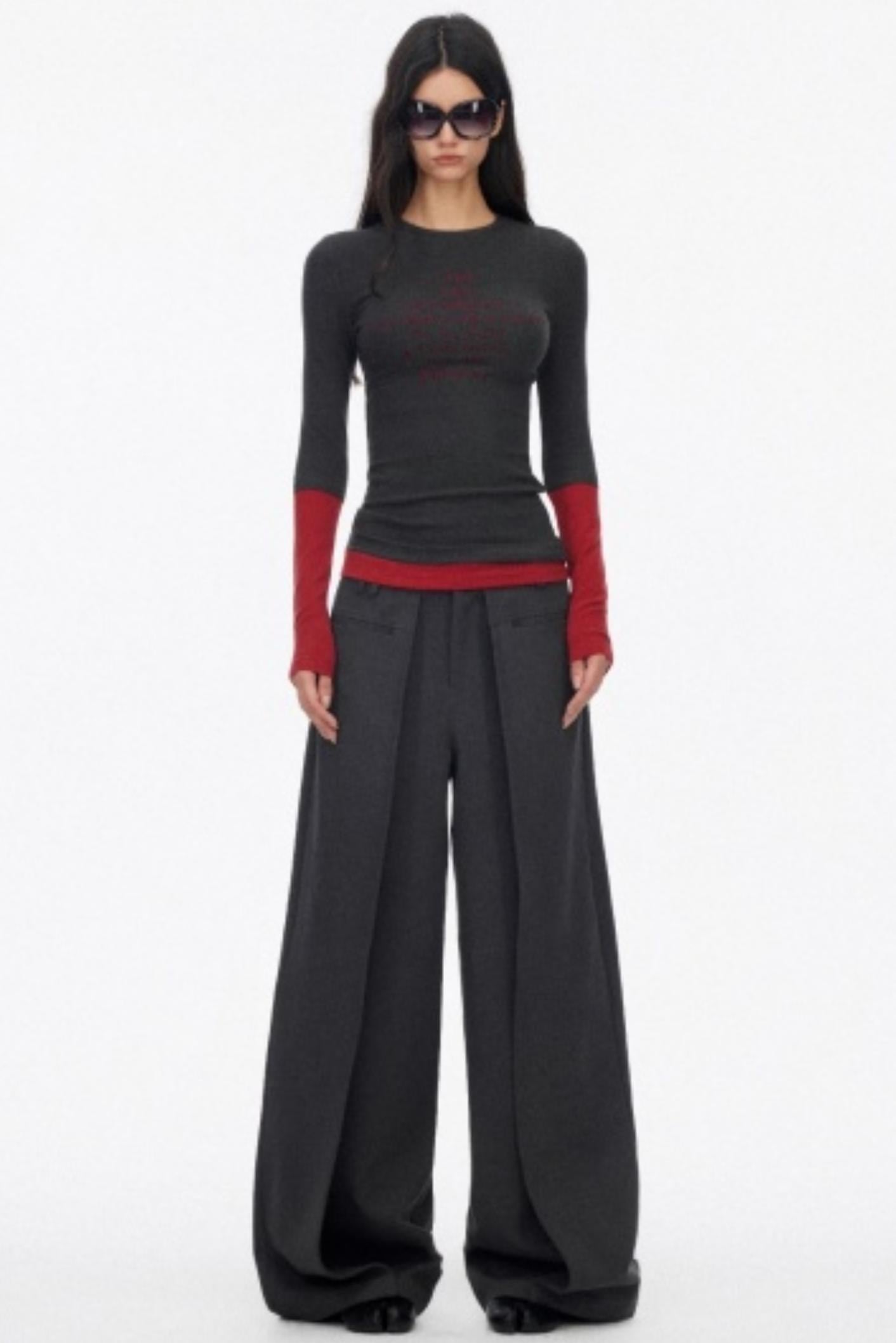 Layered Letter Print Top