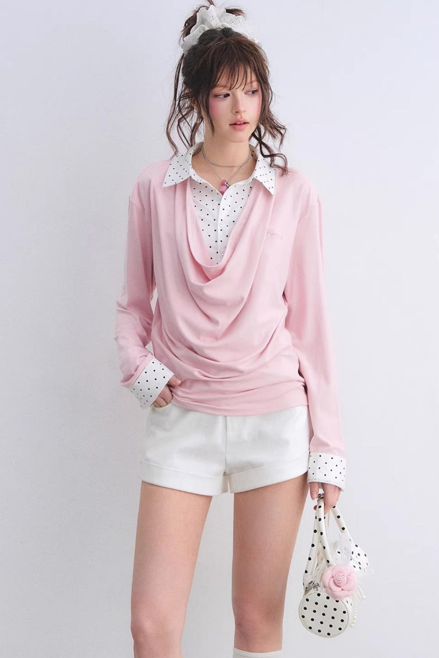 Polka Dot Patchwork Top Set-Up