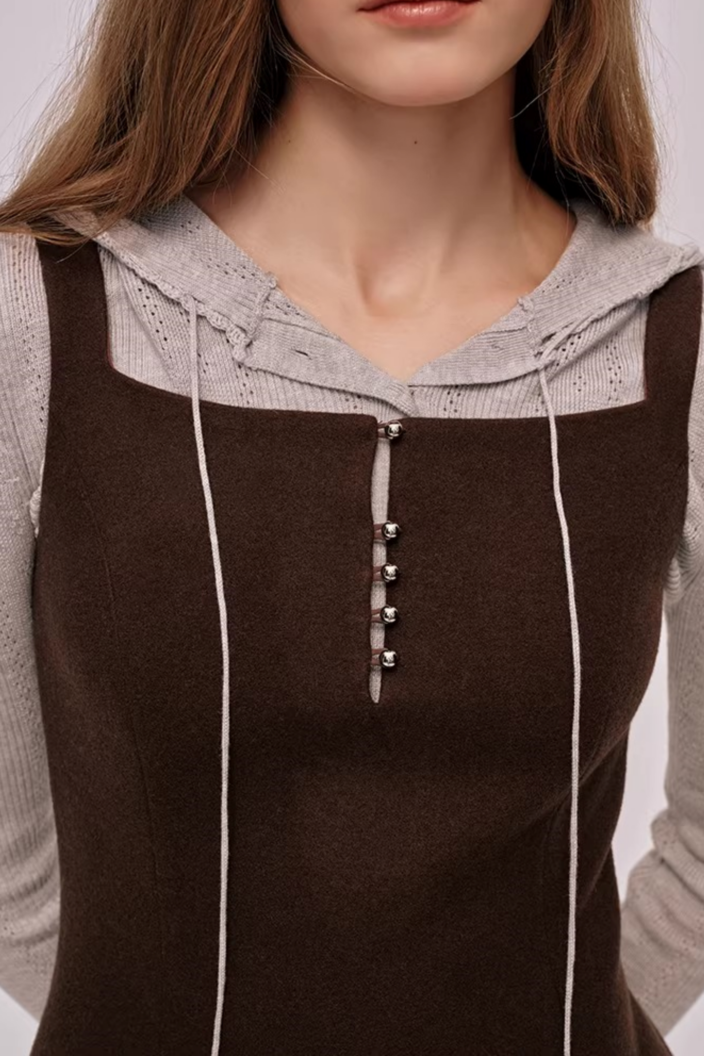 Vintage Silk Wool Hooded Sweater