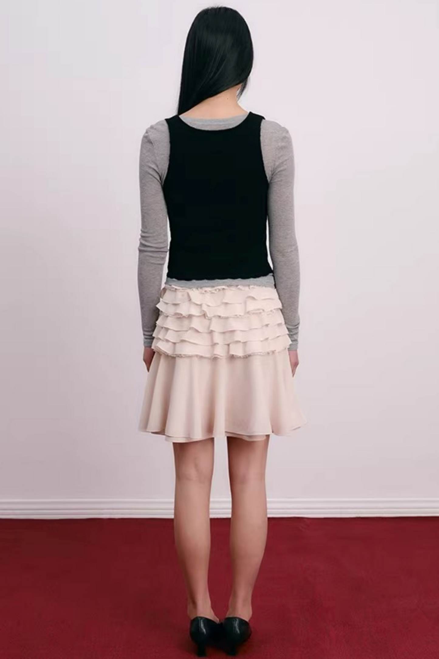 Lace Bowknot V-Neck Top