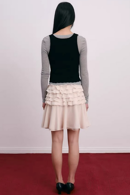 Lace Bowknot V-Neck Top