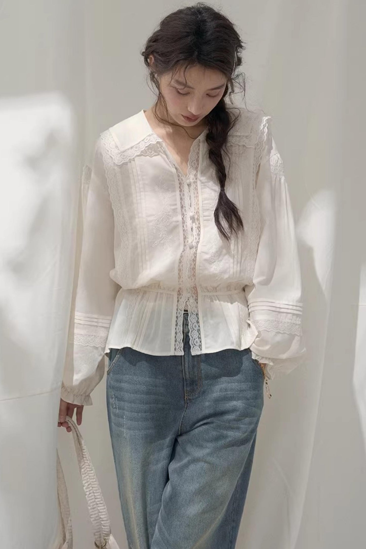 Navy Collar Breeze Shirt