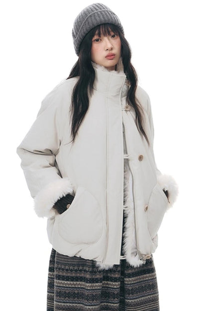 Detachable Fur Collar Cotton Jacket
