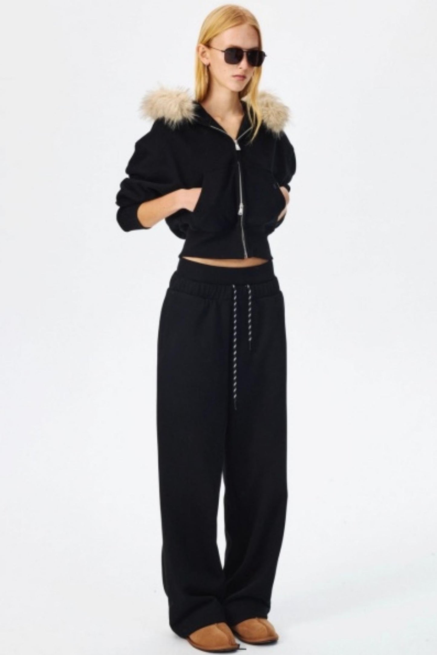 Low Waist Fleece Thermal Sweatpants