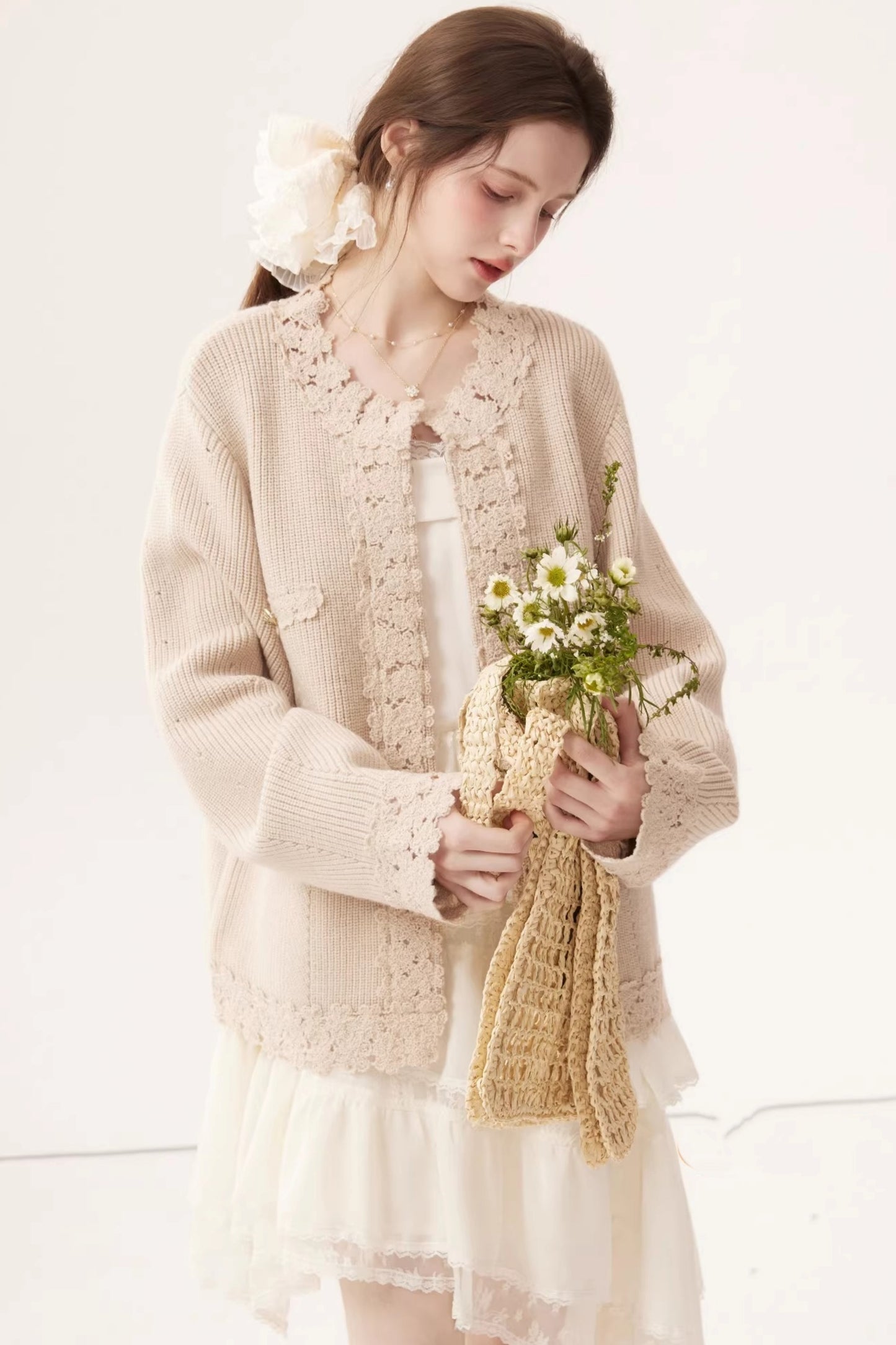 Vintage Embroidered Wool Cardigan