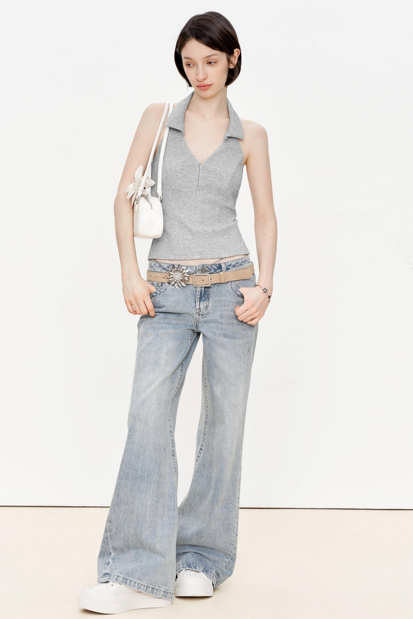 Gray Slim Fit Tank Top