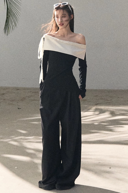 Sicilian Lace Knit Top Pants Set