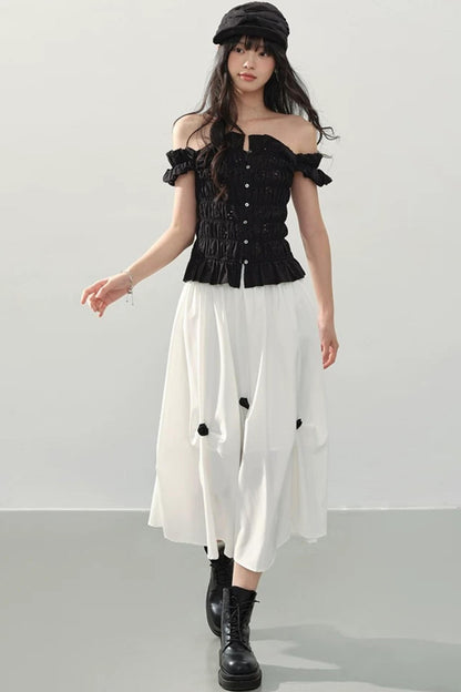 Dark Night Ruched Top