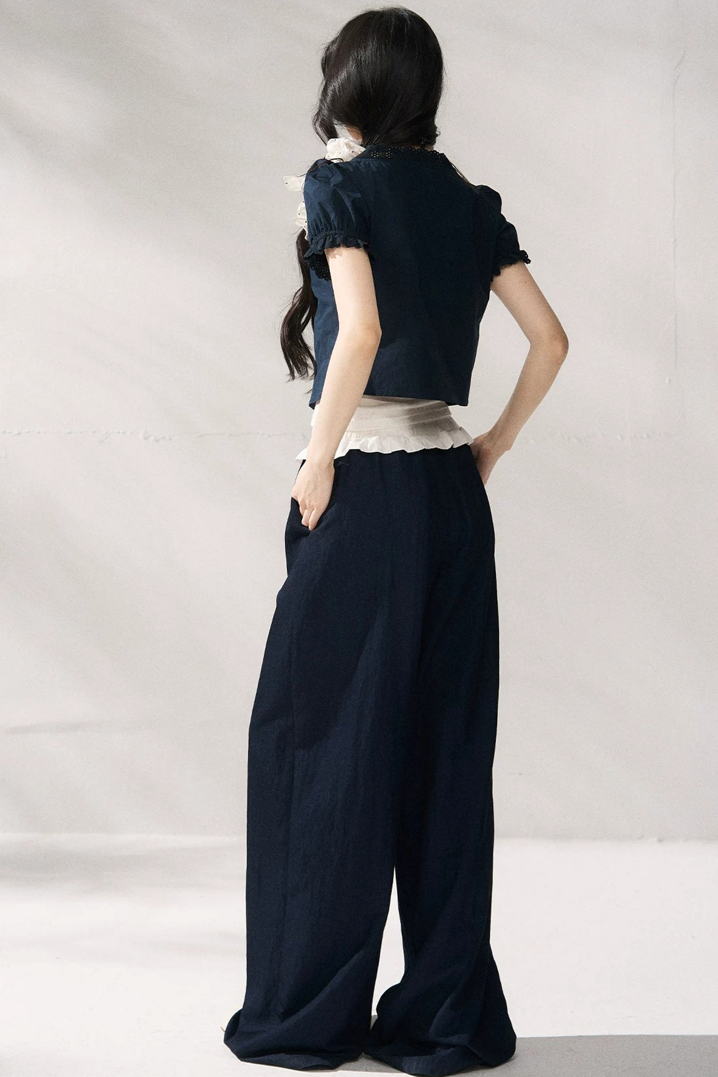 Floral Lace Suspender Cardigan Set-Up