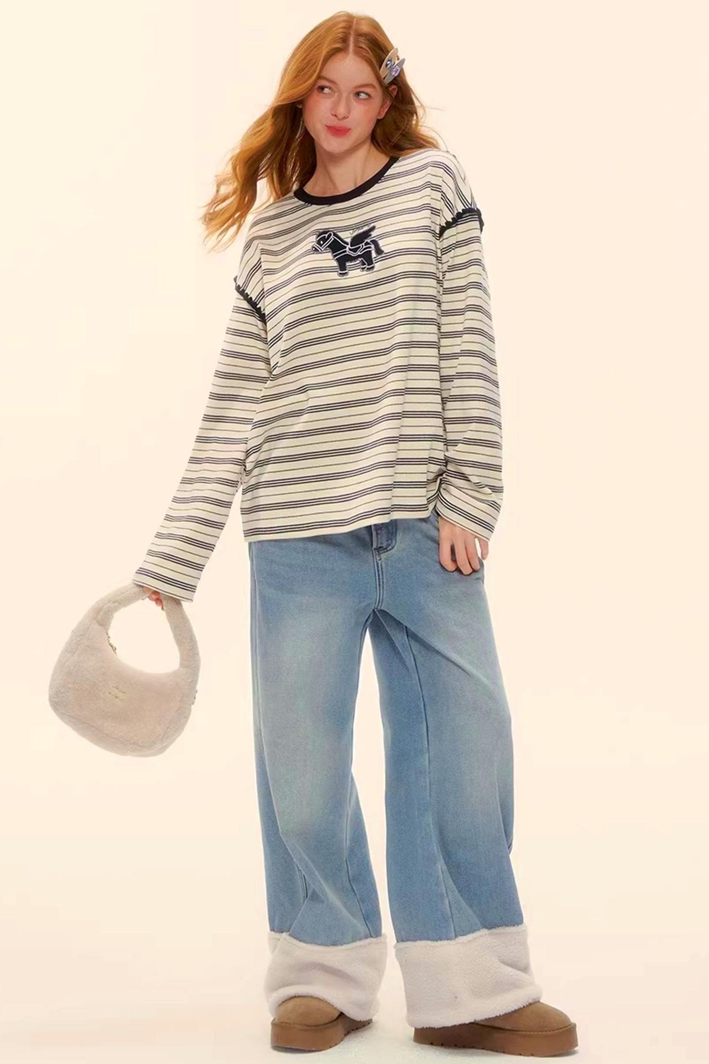 Striped Color-Block Pegasus Top