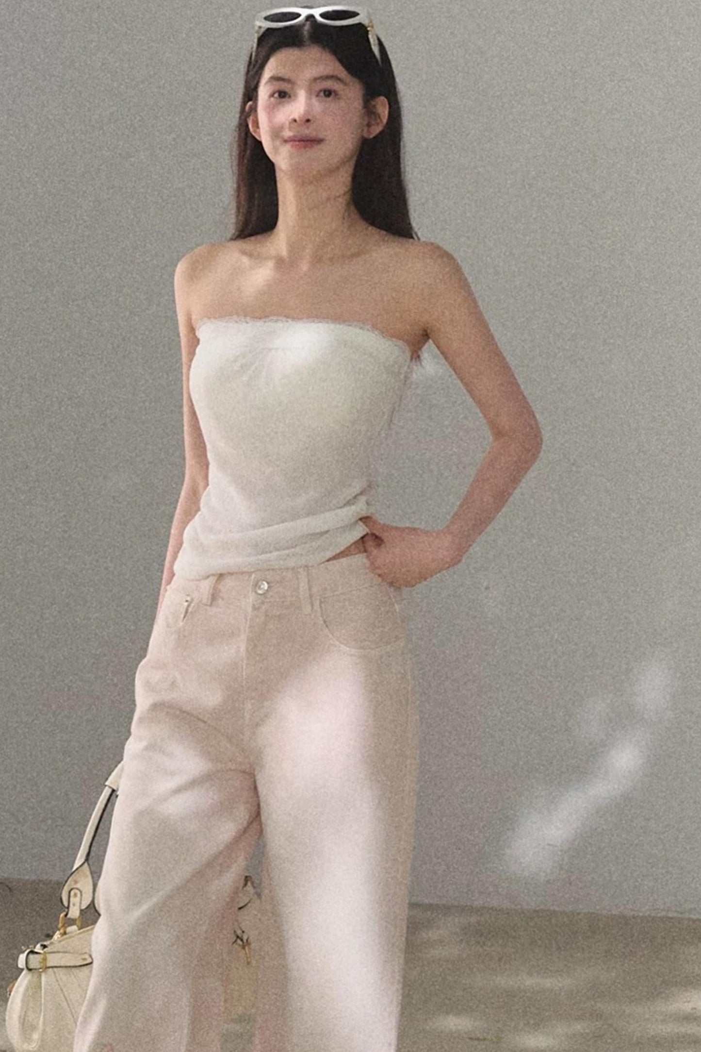 Linen Lace Off-Shoulder Top
