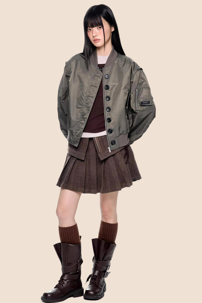 Stand Collar Retro Jacket