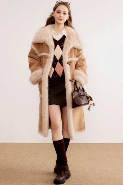 Suede Warm and Thickened Fur Coat
