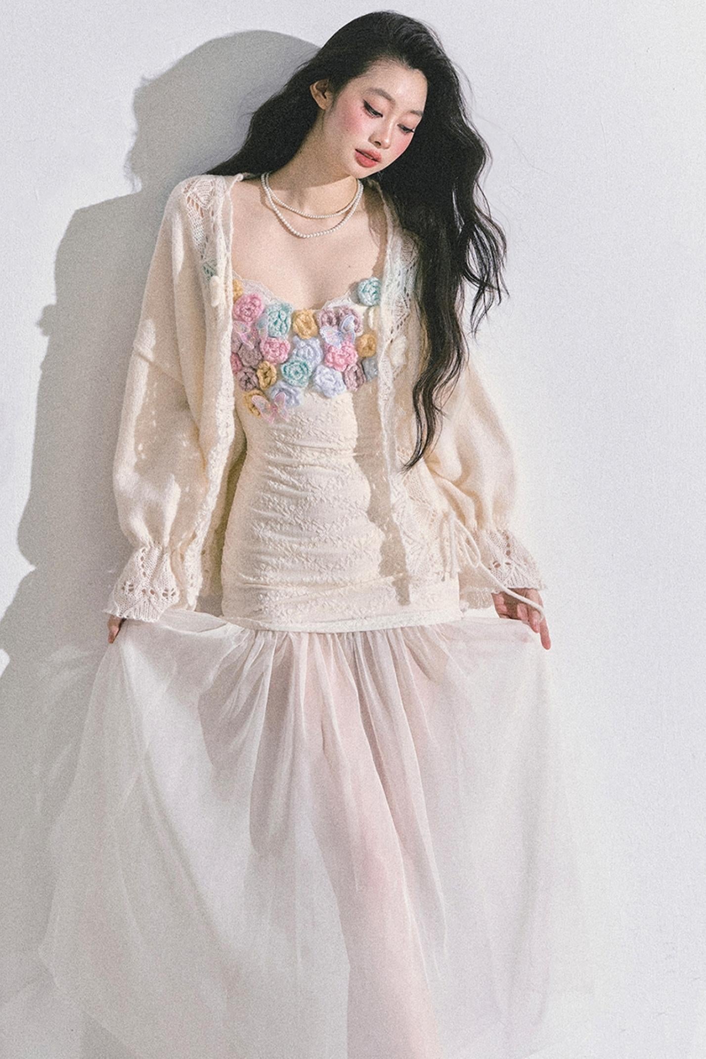 Autumn Floral Slip Dress Set-Up