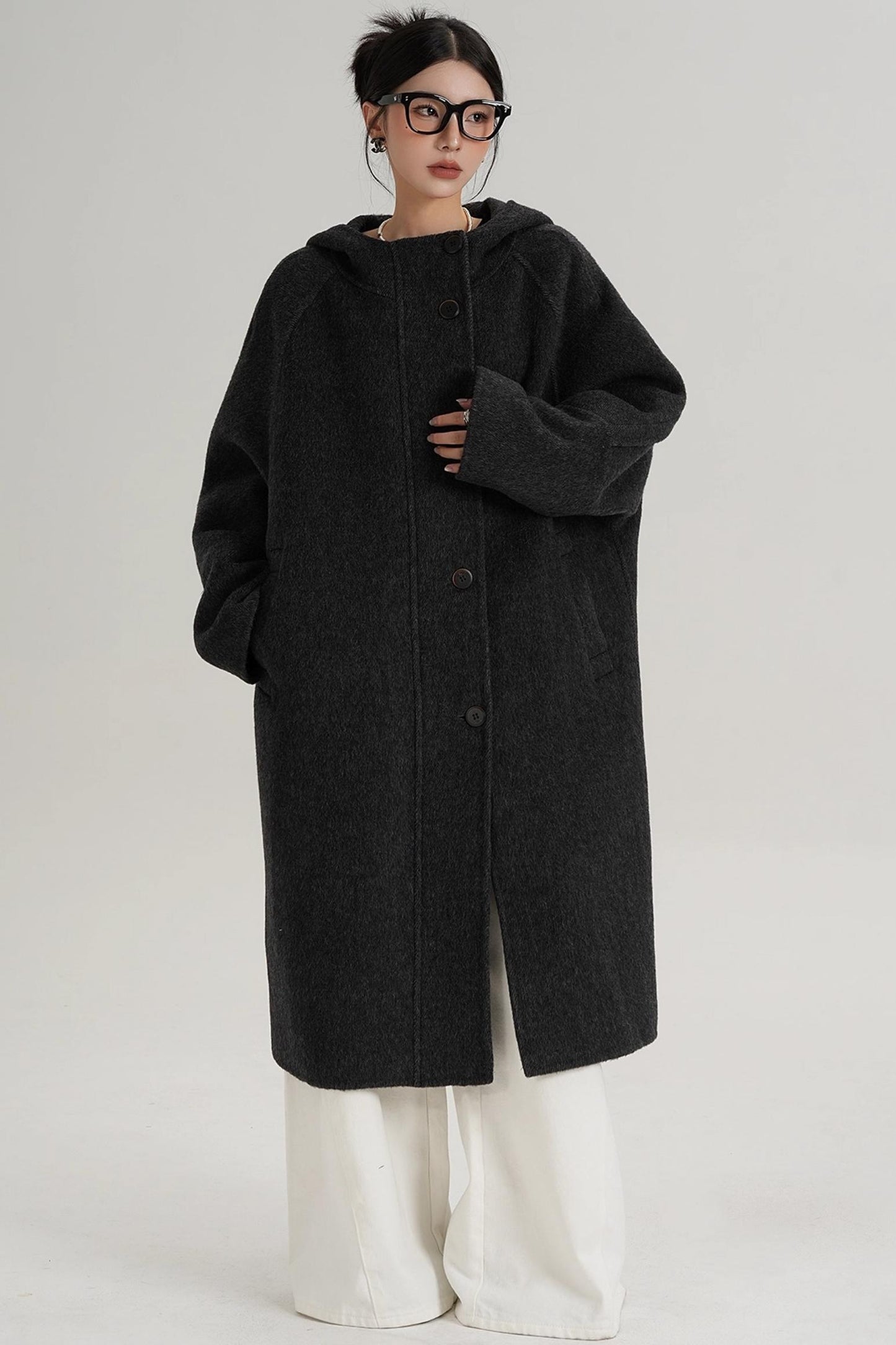 Temperament Long Wool Jacket