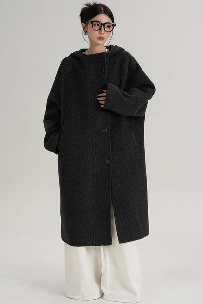 Temperament Long Wool Jacket