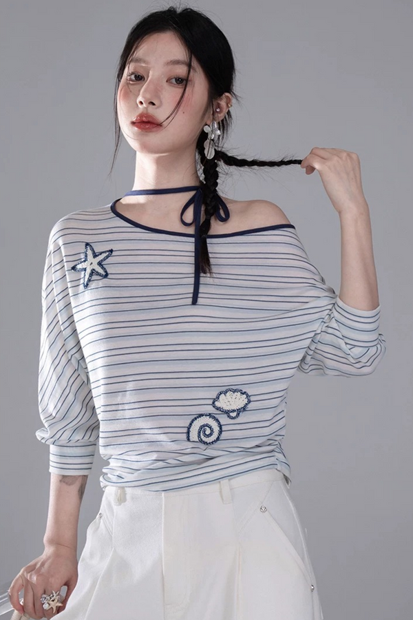 Starfish Off-Shoulder Tee