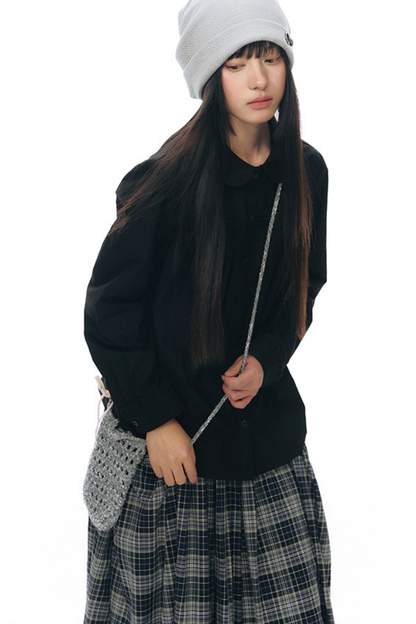 Pure Cotton Pleated Blouse