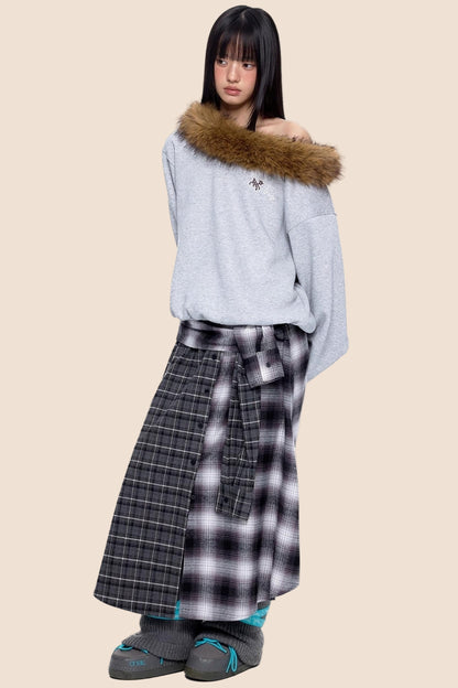 One-Shoulder Sweatshirt