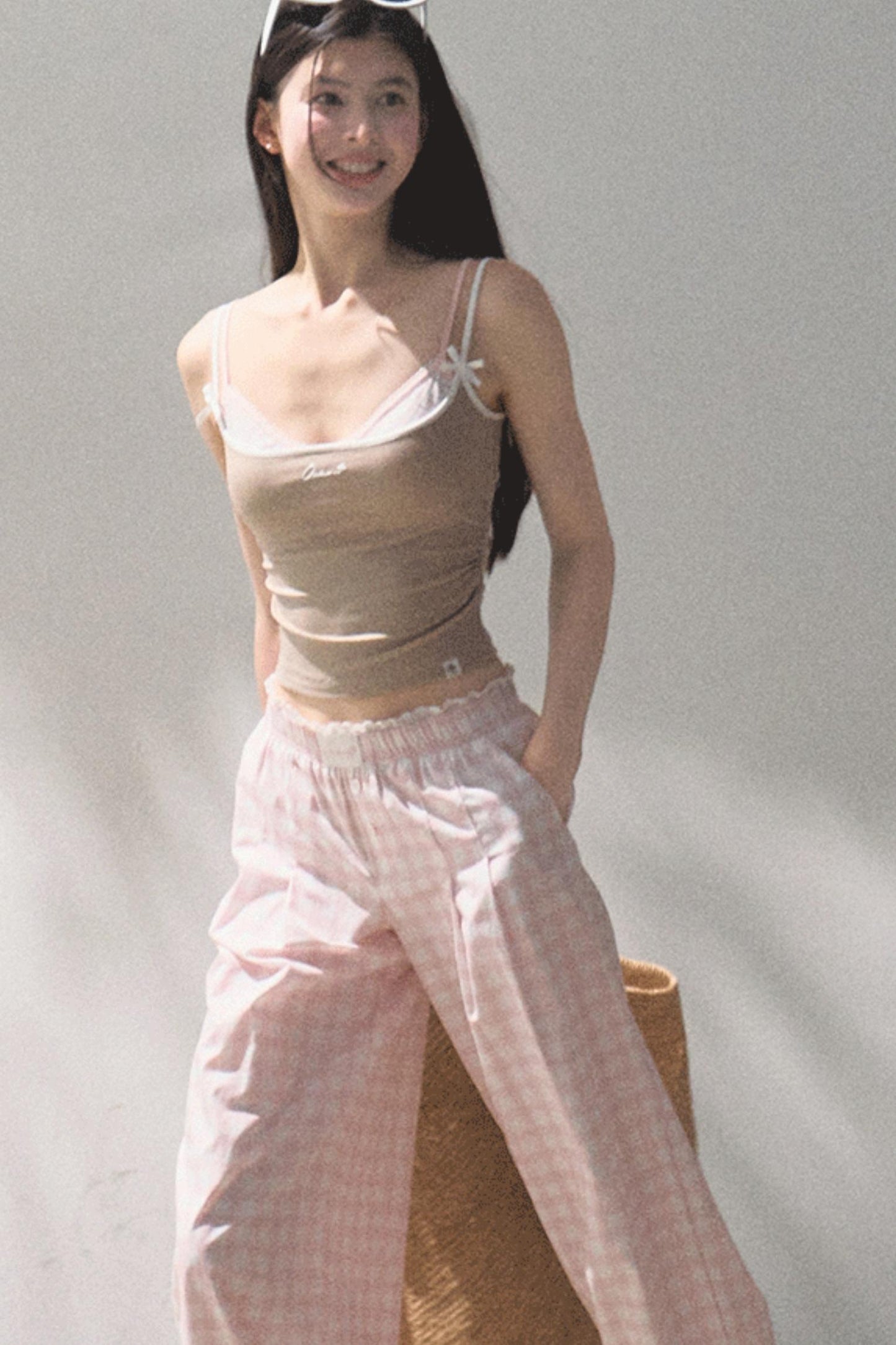 Wide-Leg Tencel Hemp Pants Set-Up