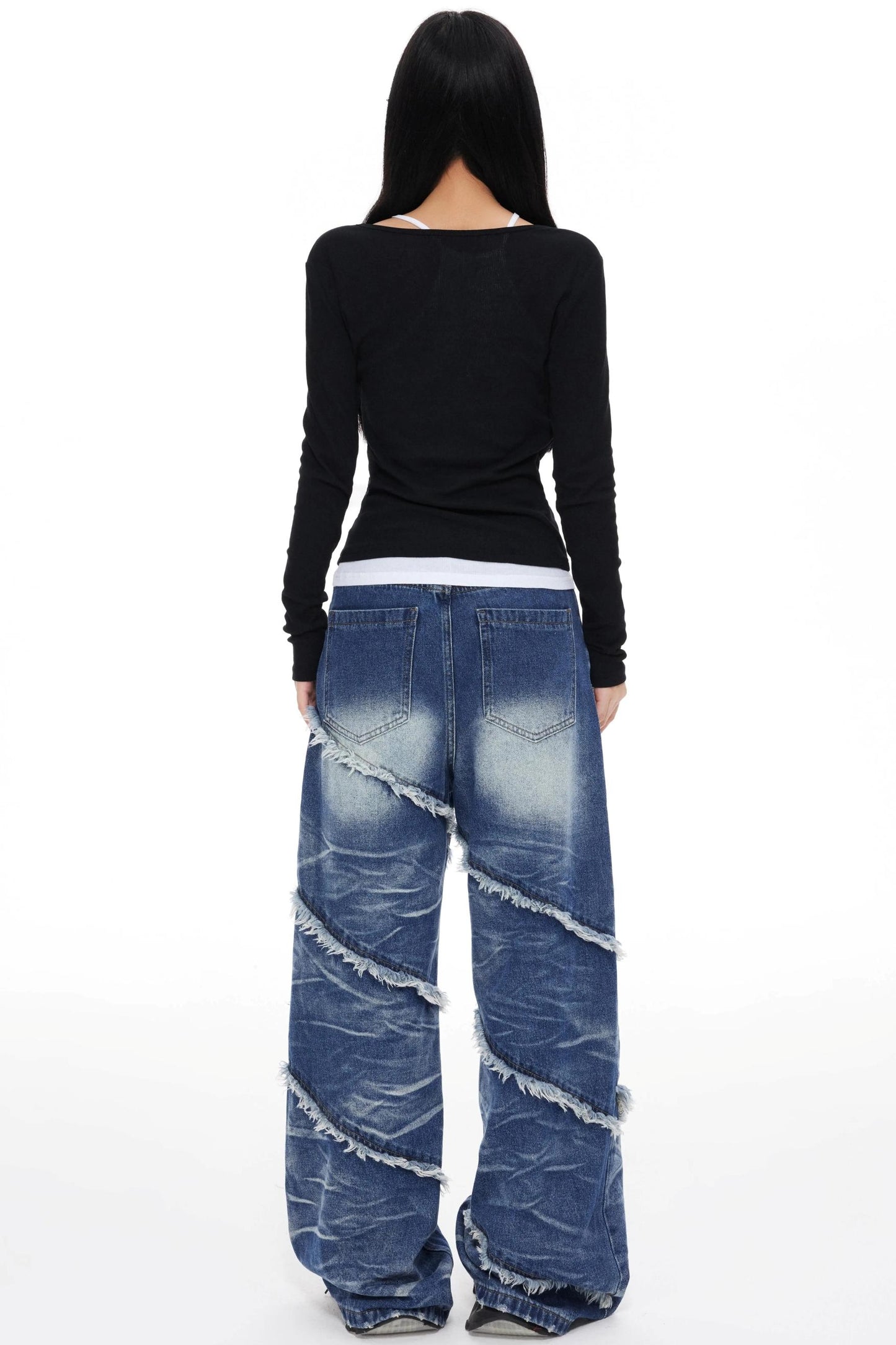 Blue Wide-Leg Jeans