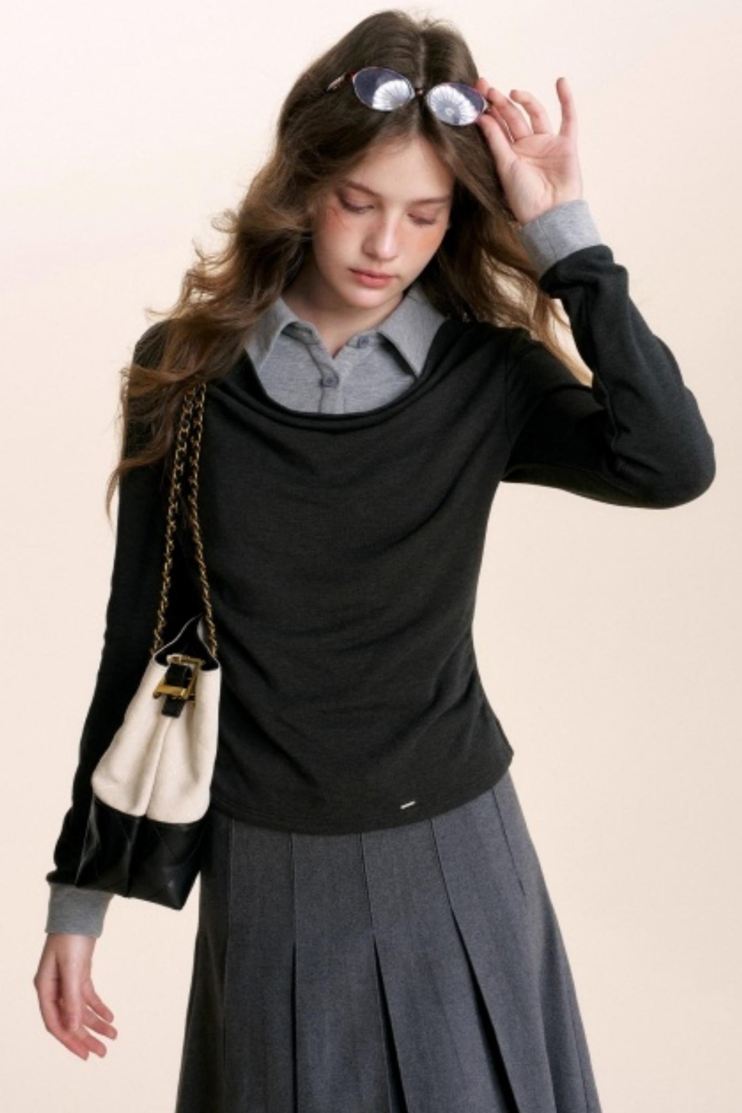 Color-Blocking Knit Top