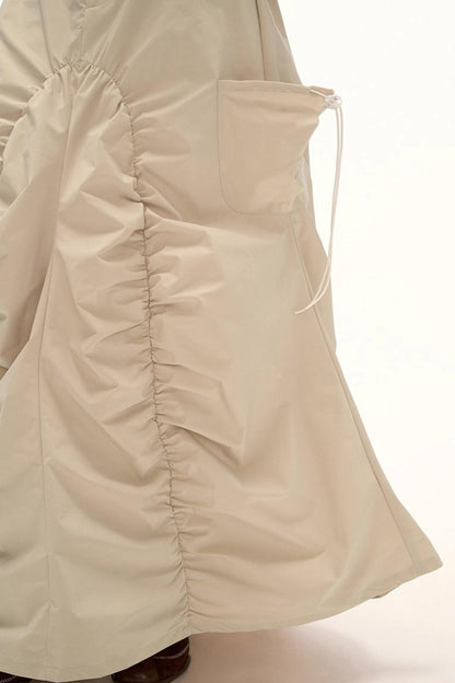 Functional Irregular Hem Black Skirt