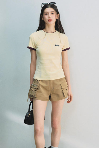 Miu Colorblock Waist Tee