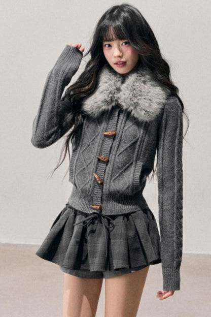 Knit Horn Button Cardigan