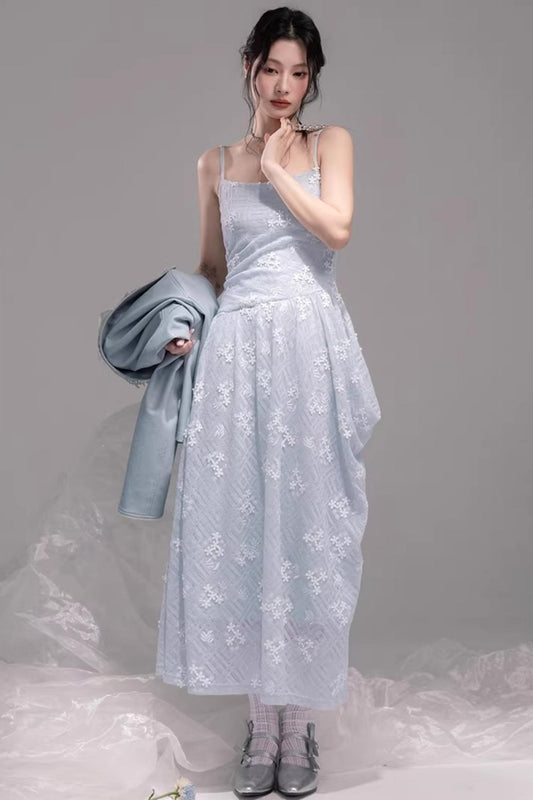 Ice Lake Blue Knitted Dress