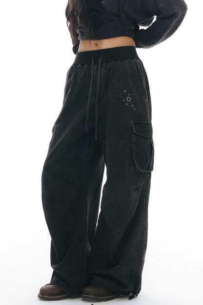 Vintage Weite Retro-Hosen