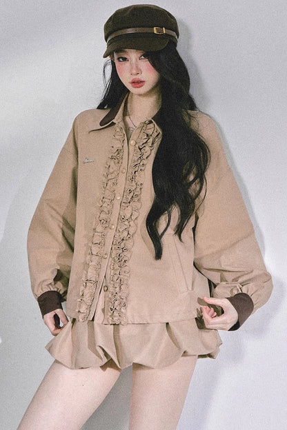 Autumn Two-Piece Jacket Skirt Set-Up