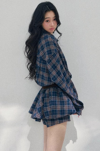 Rain Marks Plaid Dress Set