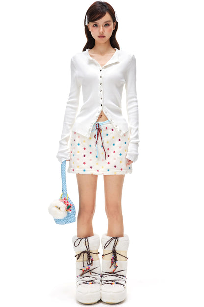 Bright Silver Heart Cardigan