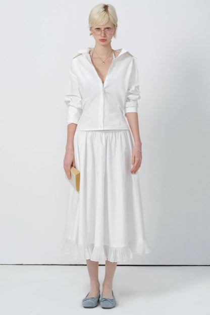 High-Waist A-Line Skirt