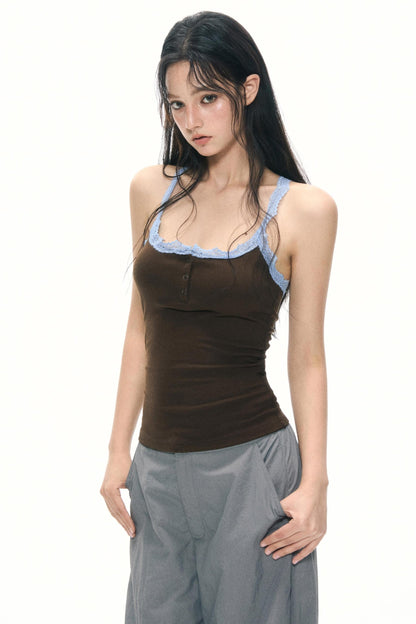 Color-Block Lace Camisole