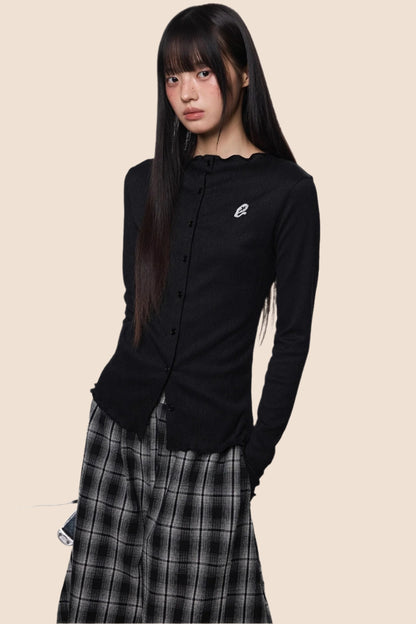 Pleated Lightweight Summer Cardigan