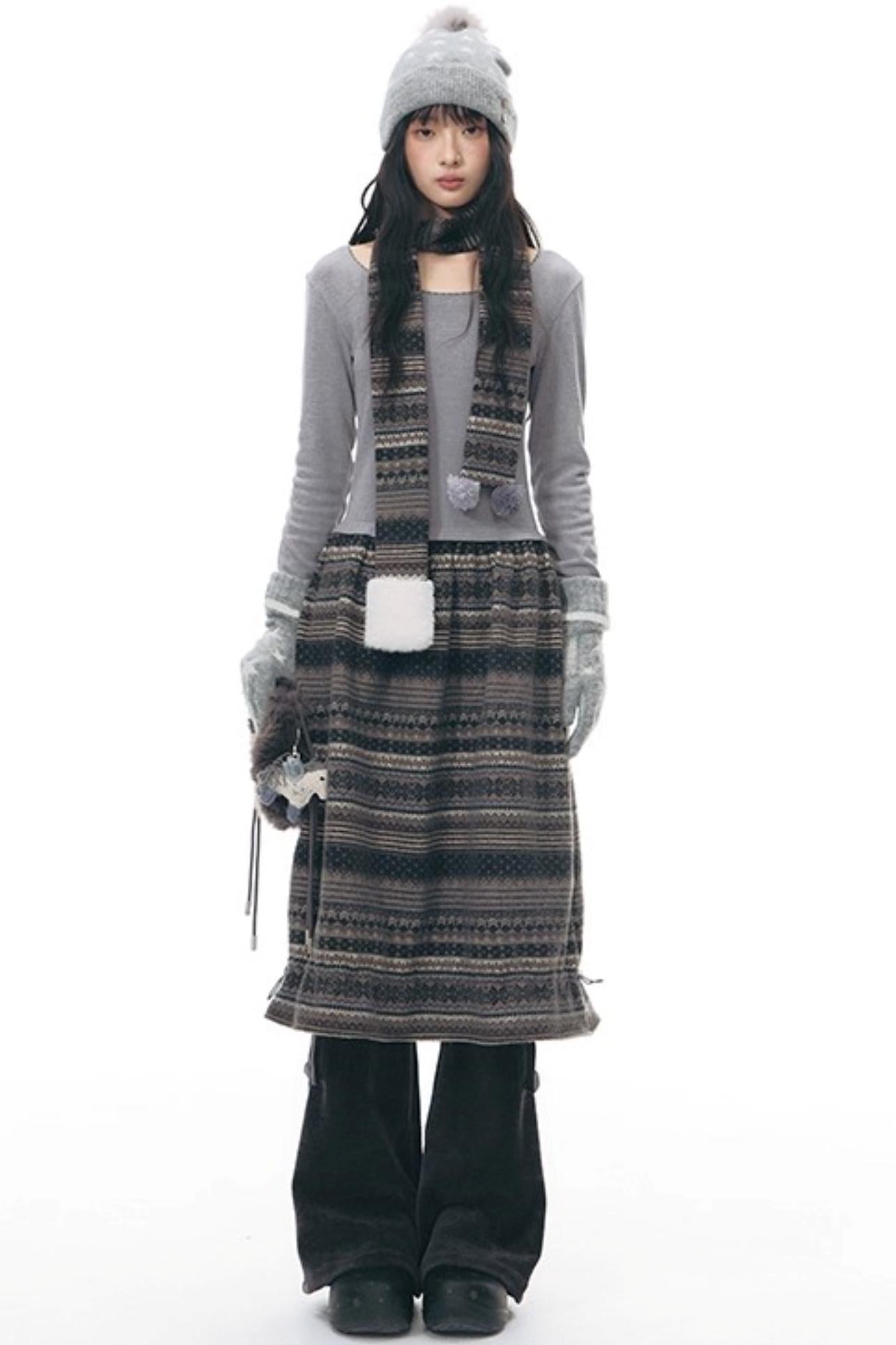 Chenille Slim Flared Pants